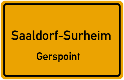 Ortsschild Saaldorf-Surheim Gerspoint