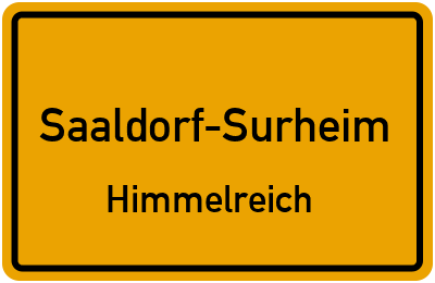 Ortsschild Saaldorf-Surheim Himmelreich