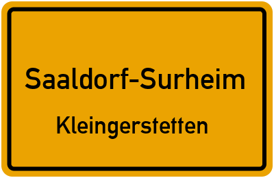 Ortsschild Saaldorf-Surheim Kleingerstetten