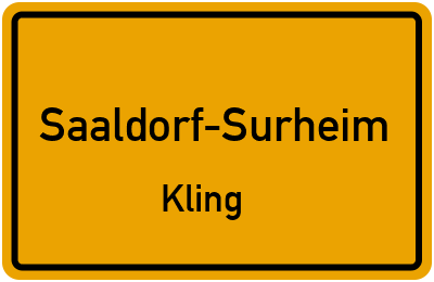 Straßenverzeichnis Saaldorf-Surheim Kling