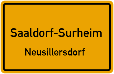 Ortsschild Saaldorf-Surheim Neusillersdorf