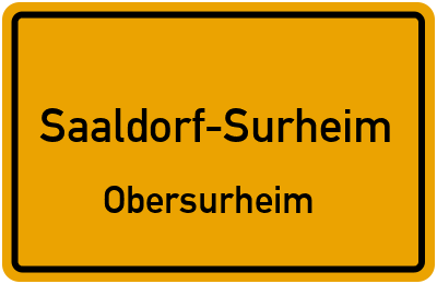 Ortsschild Saaldorf-Surheim Obersurheim