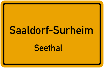 Ortsschild Saaldorf-Surheim Seethal