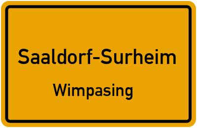 Ortsschild Saaldorf-Surheim Wimpasing