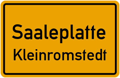 Straßenverzeichnis Saaleplatte Kleinromstedt