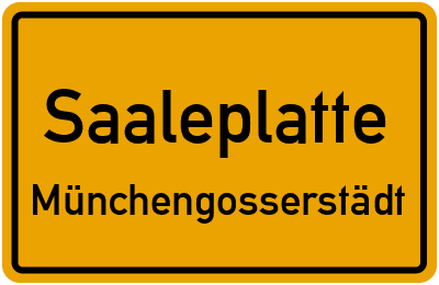 Straßenverzeichnis Saaleplatte Münchengosserstädt