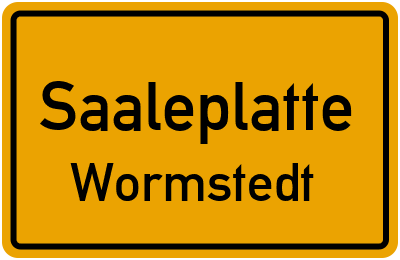 Straßenverzeichnis Saaleplatte Wormstedt