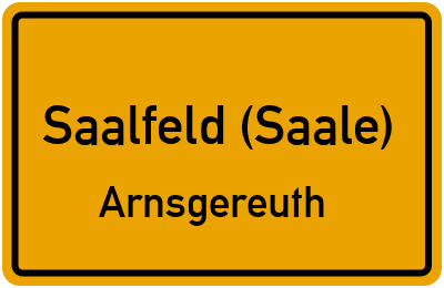 Straßenverzeichnis Saalfeld (Saale) Arnsgereuth