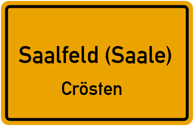 Straßenverzeichnis Saalfeld (Saale) Crösten