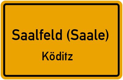 Straßenverzeichnis Saalfeld (Saale) Köditz