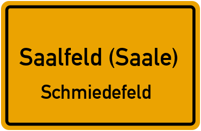 Straßenverzeichnis Saalfeld (Saale) Schmiedefeld