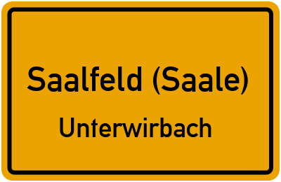 Straßenverzeichnis Saalfeld (Saale) Unterwirbach