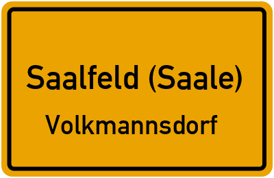 Straßenverzeichnis Saalfeld (Saale) Volkmannsdorf