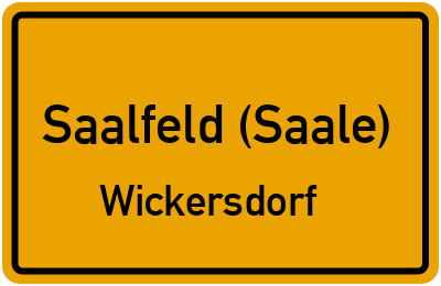 Straßenverzeichnis Saalfeld (Saale) Wickersdorf