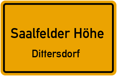 Straßenverzeichnis Saalfelder Höhe Dittersdorf