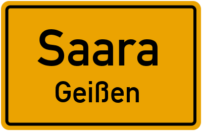 Straßenverzeichnis Saara Geißen