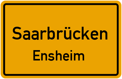 Straßenverzeichnis Saarbrücken Ensheim