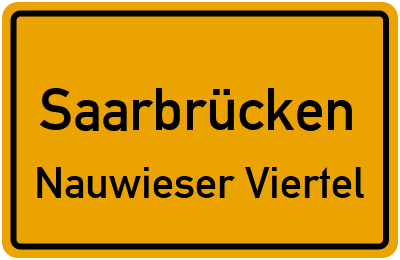 Straßenverzeichnis Saarbrücken Nauwieser Viertel