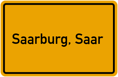 Ortsschild von Stadt Saarburg, Saar in Rheinland-Pfalz