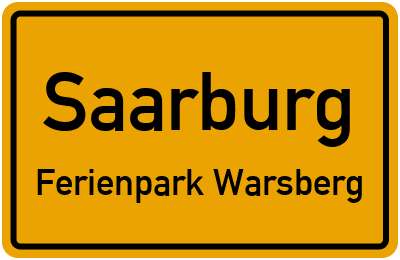 Straßenverzeichnis Saarburg Ferienpark Warsberg