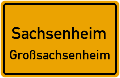 Ortsschild Sachsenheim Großsachsenheim