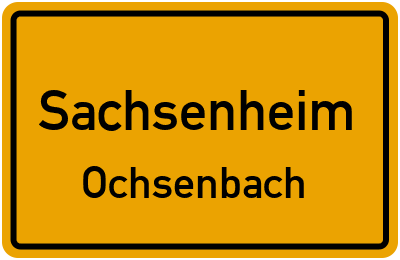 Ortsschild Sachsenheim Ochsenbach