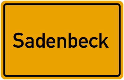 Ortsschild von Sadenbeck in Brandenburg