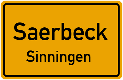 Straßenverzeichnis Saerbeck Sinningen