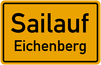 Ortsschild Sailauf Eichenberg