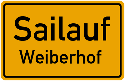 Straßenverzeichnis Sailauf Weiberhof