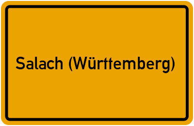 Ortsschild von Gemeinde Salach (Württemberg) in Baden-Württemberg