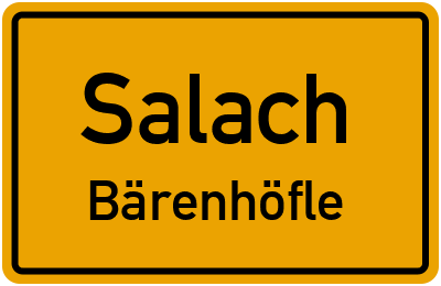 Straßenverzeichnis Salach Bärenhöfle