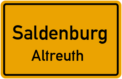 Ortsschild Saldenburg Altreuth