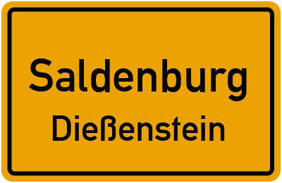 Ortsschild Saldenburg Dießenstein