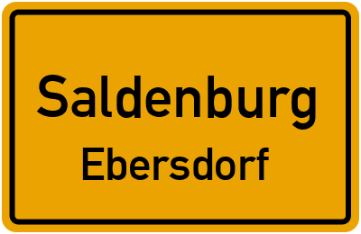 Ortsschild Saldenburg Ebersdorf