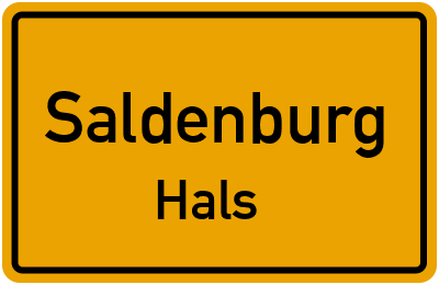 Ortsschild Saldenburg Hals