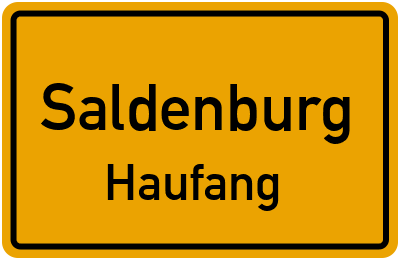 Ortsschild Saldenburg Haufang