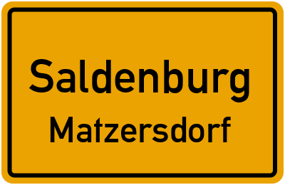 Straßenverzeichnis Saldenburg Matzersdorf