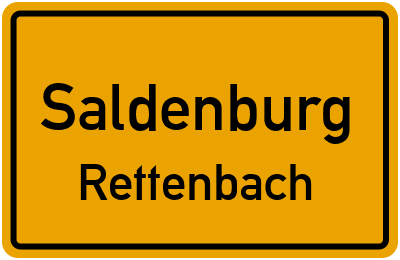 Ortsschild Saldenburg Rettenbach
