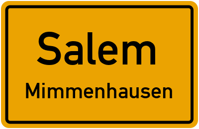 Ortsschild Salem Mimmenhausen
