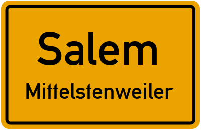 Ortsschild Salem Mittelstenweiler