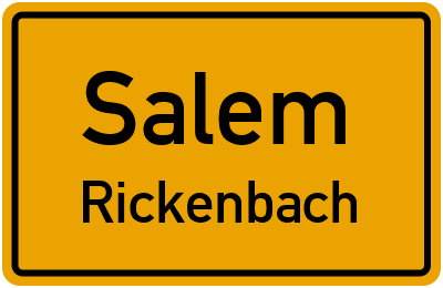 Ortsschild Salem Rickenbach
