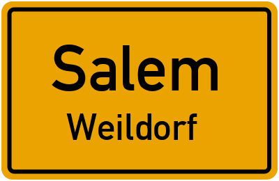 Ortsschild Salem Weildorf
