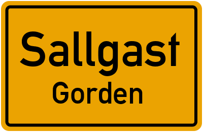 Straßenverzeichnis Sallgast Gorden