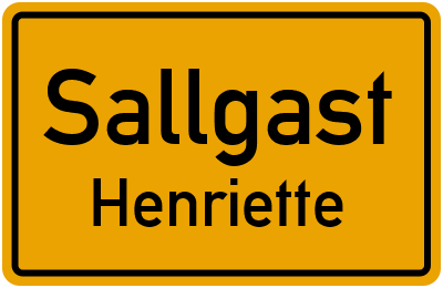 Straßenverzeichnis Sallgast Henriette