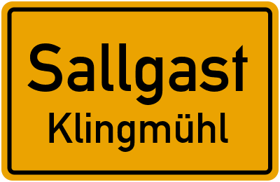 Straßenverzeichnis Sallgast Klingmühl