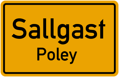 Straßenverzeichnis Sallgast Poley