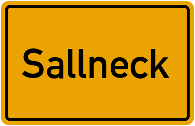 Ortsschild von Gemeinde Sallneck in Baden-Württemberg