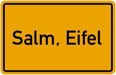 Ortsschild von Gemeinde Salm, Eifel in Rheinland-Pfalz