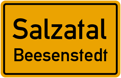 Ortsschild Salzatal Beesenstedt